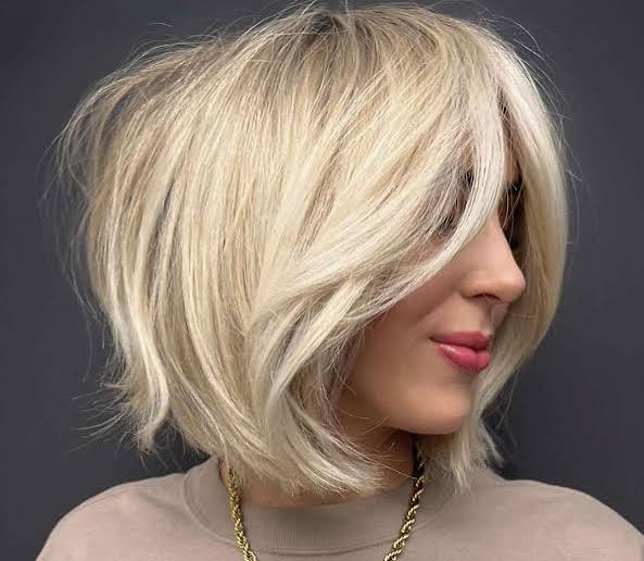 Modern Blonde Bob Haircut
