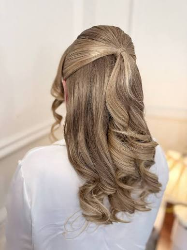 Blonde Half-Up Hair Styling